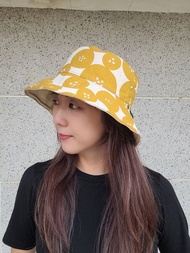 吱吱札札/手工雙面漁夫帽-日本鈕扣花