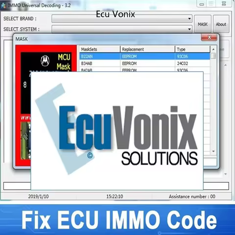 ECU Vonix Solutions IMMO Universal Decoding V3.2 Software to Repair and remove ECU IMMO code work wi