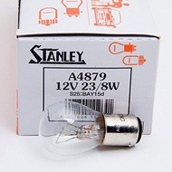 Stanley A4879 Bulb 1 box S25 BAY15d Double Bulb 12V 23/8W Clear Tail Lamp Brake