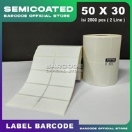 Delia | Barcode Label 50 X 30 (2Line) Semicoated Label Paper Sticker 50x30mm