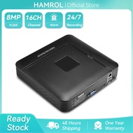 Hamrol H.265 Max 4K มินิกล้องวงจรปิด NVR 16CH 9CH 4K 8MP กล้องบันทึกวิดีโอเพื่อความปลอดภัย H.265 Mot