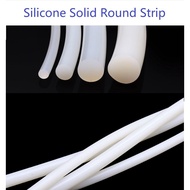 Solid Silicone Cord Dia 1mm 2 3 4 5 6 7 8 10~25mm Silicone Round Strip White Rubber Gasket Trim Seal