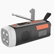 Radio Camping Powered 4500mAh Hand-Cranked Solar Energy Support Play Bluetooth Solar Energy V0D0