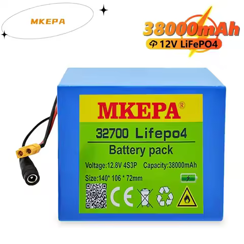 32700 Lifepo4 Battery Pack 4S3P 12.8V 38000mAh 4S 40A 100A Balanced BMS for Electric Boat and Uninte
