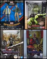 Marvel Legends spiderman homecoming peter & ned, shf spiderman no way home integrated suit, shf spid