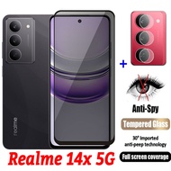 Realme 14x 5G Private Tempered Glass Full Cover Screen Protector For Realme 14X 14 X 14 Pro+ Realme1