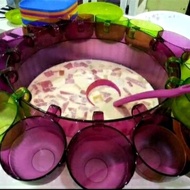Punch Bowl with Preludio bowl Set Full Level Tupperware