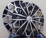WILDOP SATU SET Tutup Dop Roda ISOKA KVSH14 - Tutup Velg Mobil Cover Dop SILVER HITAM VELG Mobil Rin