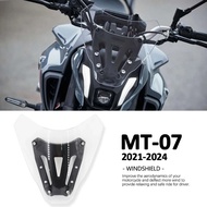 New MT07 2021 2022 Motorcycles Accessories Windshield Windscreen Air Wind Deflector + bracket For Ya