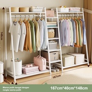 Rak Gantungan Baju Kayu Stand Hanger Kotak Rak Gantungan Baju Serbaguna Rak Baju Celana lemari baju