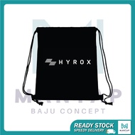 hyrox Travel Sport Drawstring Bag Canvas Unisex Gym Workout School Backpack Travel beg Multifunction