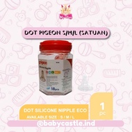 [BABYCASTLE] Unit Pigeon Silicone Pacifier Round size S/M/L/Pacifier Milk Bottle Nipple Silicone Eco