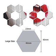 #FEEL-IMB# ​24pcs 3D Hexagon Mirror Wall Sticker Art Tile Decal Home Living Room Decor