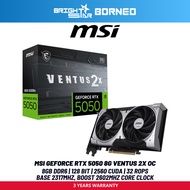 MSI GeForce RTX 5050 Ventus 2x GDDR7 OC 8GB Graphic Card
