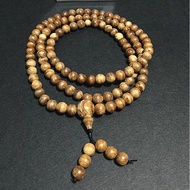 印尼巴布亚野生沉香 8mm X 108顆佛珠 巴布亚野生沉香通常颜色发黑、油线细腻不呈片状、色泽深，总体上表面较匀称