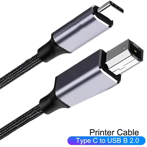 0.5/1/2/3m USB Type-C to USB Type B 2.0 Cable For MacBook Laptop HP Canon Brother Epson Dell Printer