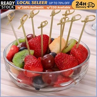100pcs Cocktail Skewer Bamboo Knot Skewers for Cocktail Party Snacks Sandwiches Skewer Knot Bamboo S