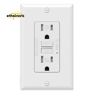 GFCI Outlet 15 Amp, Self-Test GFI Electrical Outlet, Tamper Resistant GFCI Receptacle with Wall Plat