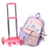 Children Wheels School Bags For Girls Kids Backpacks With Wheel Trolley Luggage Wheeled Backpack Backbag Schoolbags Sac Mochila