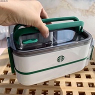 ~STARBUCKS Thermal lunch box, 2-layer office thermal lunch box