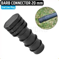 BARB CONNECTOR 20 MM - END LINE PLUG | PE HOSE CONNECTOR FOR HYDROPONIC IRRIGATION - END COVER