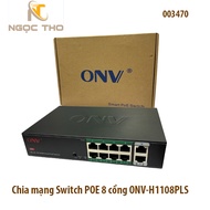 ONV-H1108PSD PoE Network Splitter – 8-Port 10/100Mbps Network Splitter – IEEE 802.3af/at Standard – 