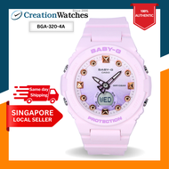 Casio Baby-G Summer Colors Series Analog Digital Pink Resin Strap Quartz BGA-320-4A 100M Kids Watch