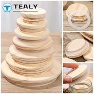 TEALYMY Wood Lids Various Sizes Bottle Sealing Caps Compatible Canning Storage