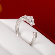 Cartier ring豹子頭戒指 銀色/玫瑰金可選