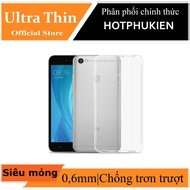 Utra thin flexible case for Xiaomi Redmi Note 5A - Genuine product (transparent, anti-slip)