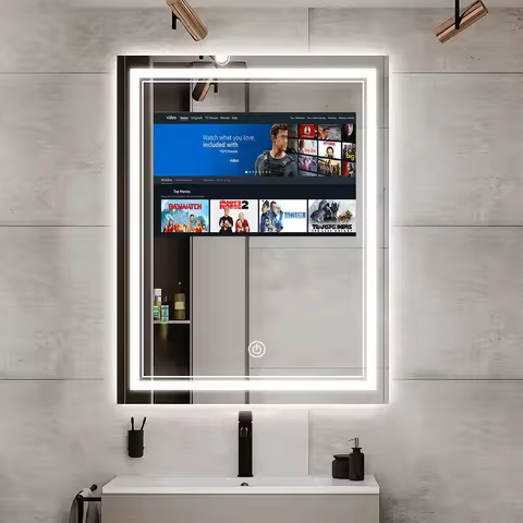 Magic Mirror Lcd Led Tv Mirror Led Spiege Smart Mirror Tv with Lg Screen 55 Inch Bathroom Waterproof