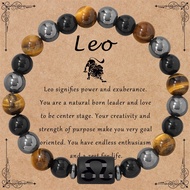 12 Zodiac Sign Bracelet Homme Constellation Bracelet for Men Aries Virgo Leo Libra Charm Bangle Wome