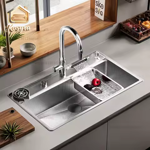 Original Finish Dishwasher-Compatible SUS304 Stainless Steel Large Single Bowl Undermount Kitchen Si