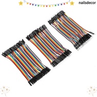 NAILSDECOR 3 PCS Breadboard Jumper Wires, 10CM 40 Pin Dupont Wire, DIY Projects Multicolored M To F 
