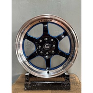 [NEW] COSMIS Wheels XT006R Sport Rim 15x7JJ ET35 8x100/114.3 Black Blue Milling