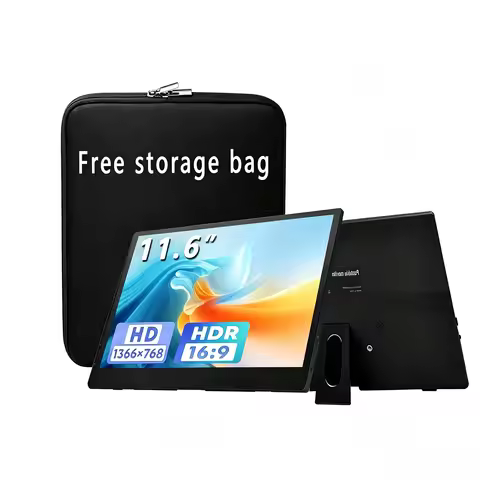 AHXJKA 11.6 Inch Portable Monitors 1366*768P 72%sRGB IPS With Type-C Mini HDMI For Laptop Phone PS4/