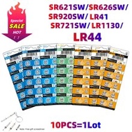 10PCS AG13 LR44 1.5V Button Batteries LR41 LR1130 LR626 SR621SW SR626SW SR920SW SR721SW Alkaline bat