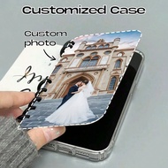 1 ชิ้น เคสโทรศัพท์ฝาพับที่สามารถปรับแต่งได้พร้อมรูปภาพ ลายเซ็น หรือลายหนังสือ การพิมพ์ UV ความละเอีย