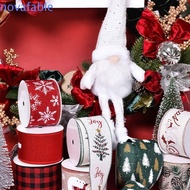 NOVAFABLE​ 9Metres/roll Christmas Ribbons, Cartoon Christmas Tree DIY Wreath Bows Ribbons, Cute Snow