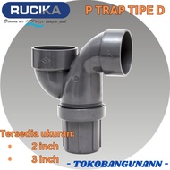 P-TRAP V TRAP P TRAP Leher Angsa Saringan Pipa Wastafel PVC RUCIKA