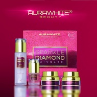 Aurawhite Sparkle Diamond 4 In 1 Skincare Set (Whitening &amp; Brightening, Lightens Scars &amp; Blemishes)