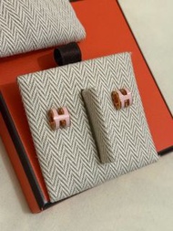 Hermes mini pop  H 耳環 pink gold 粉色
