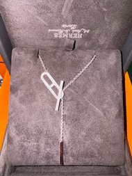 99🆕Hermes 豬鼻子滿鑽白金項鍊