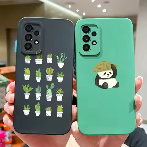 Case For Samsung A52 A52s A53 Cover Cute Fashion Shockproof Liquid Soft Silicone Matte Bumper For Sa