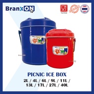 PICNIC ICE BOX Cooler Bekas Air Camping Box Fishing Food Storage CoolerBox 13L/17L/27L/40L