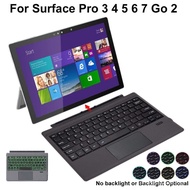 [IN STOCK]Bluetooth Keyboard For Microsoft Surface Pro 3 4 5 6 7 Go 2 Wireless Backlight Touchpad Keyboard Type Cover Tablet PC Laptop Gaming Keyboard