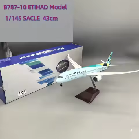 Scale Plane 43cm Etihad Aircraft Model B787-10 Collectible Miniatures Korean air 787-10 Airplane Toy