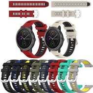 Sports Silicone Strap Two tone Strap For Garmin venu 2 45mm Vivoactive 3 4 255 245 645