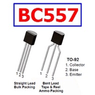 BC557 BC 557 PNP TRANSISTOR TO-92