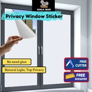 45cm/50cm/60cm/90cm/120cmPrivacy Window Film Tinted Tingkap Rumah Window StickerFrosted GlassSticker